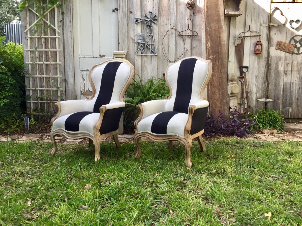 How Modern Toile Dressed Up Some Old-Fashioned Chairs - Chair Whimsy