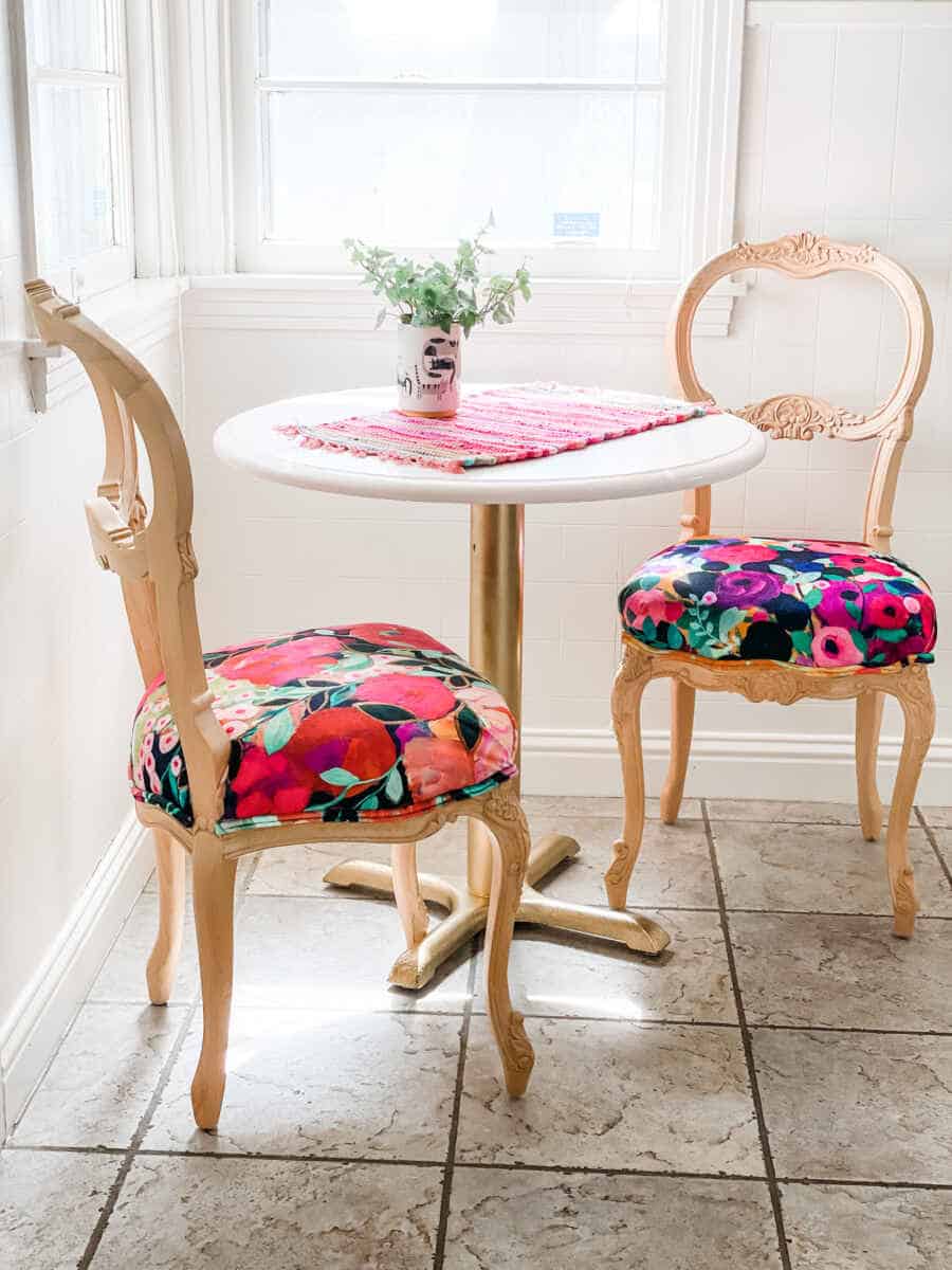 Pink Table Makeover - Chair Whimsy