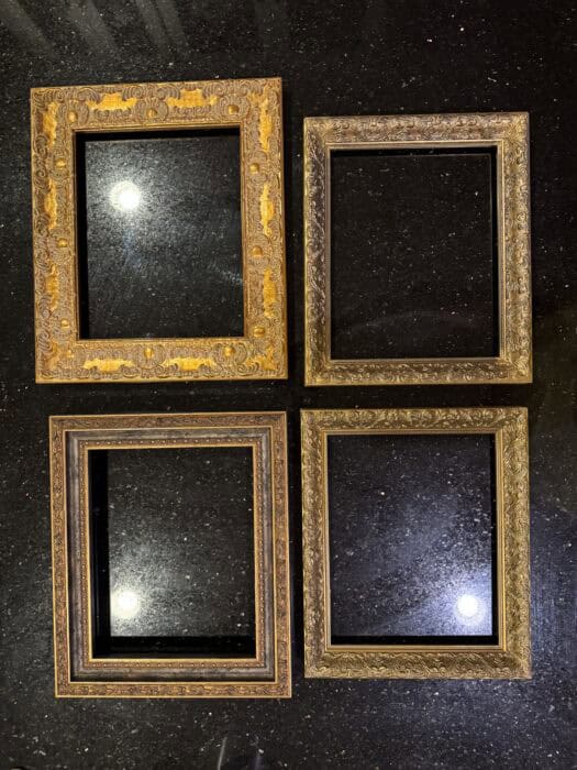 Empty frames ready to be painted.