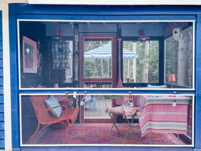 Screened porch from the outside